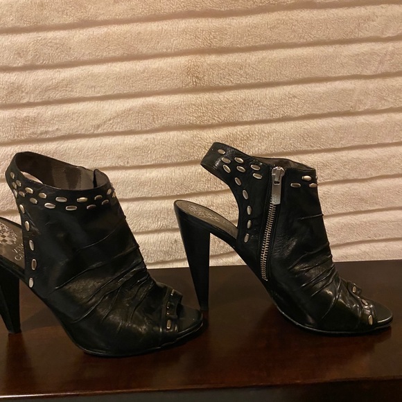 Vince Camuto Studded Peep Toe Booties - Picture 1 of 5